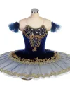 Ballet Costume Pancake Tutu White and Deep Blue