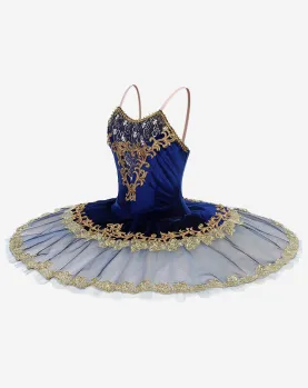 Ballet Costume Pancake Tutu White and Deep Blue
