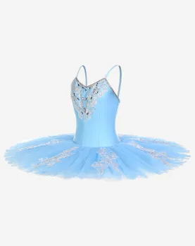 Sky Blue Ballet Tutu Dress Bluebird Variation Dance Wear Basic