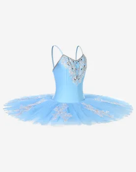 Sky Blue Ballet Tutu Dress Bluebird Variation Dance Wear Basic