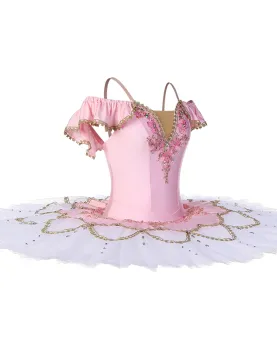 Pink White Fairy Doll Ballet Tutu Costumes Competition Dance Costume Basic