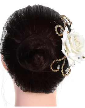 Don Quixote Professional Flower Headpieces Red / White Competition 