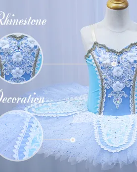 Children & Adult Classical Blue Baisc Blue Brid Pancake Tutus (Unprofessional)